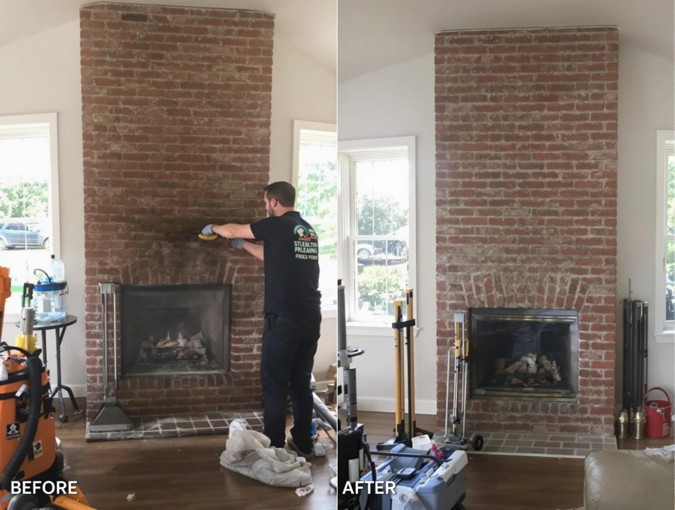 Finished chimney sweeping service by Melrose Chimney Sweep in Melrose, MA