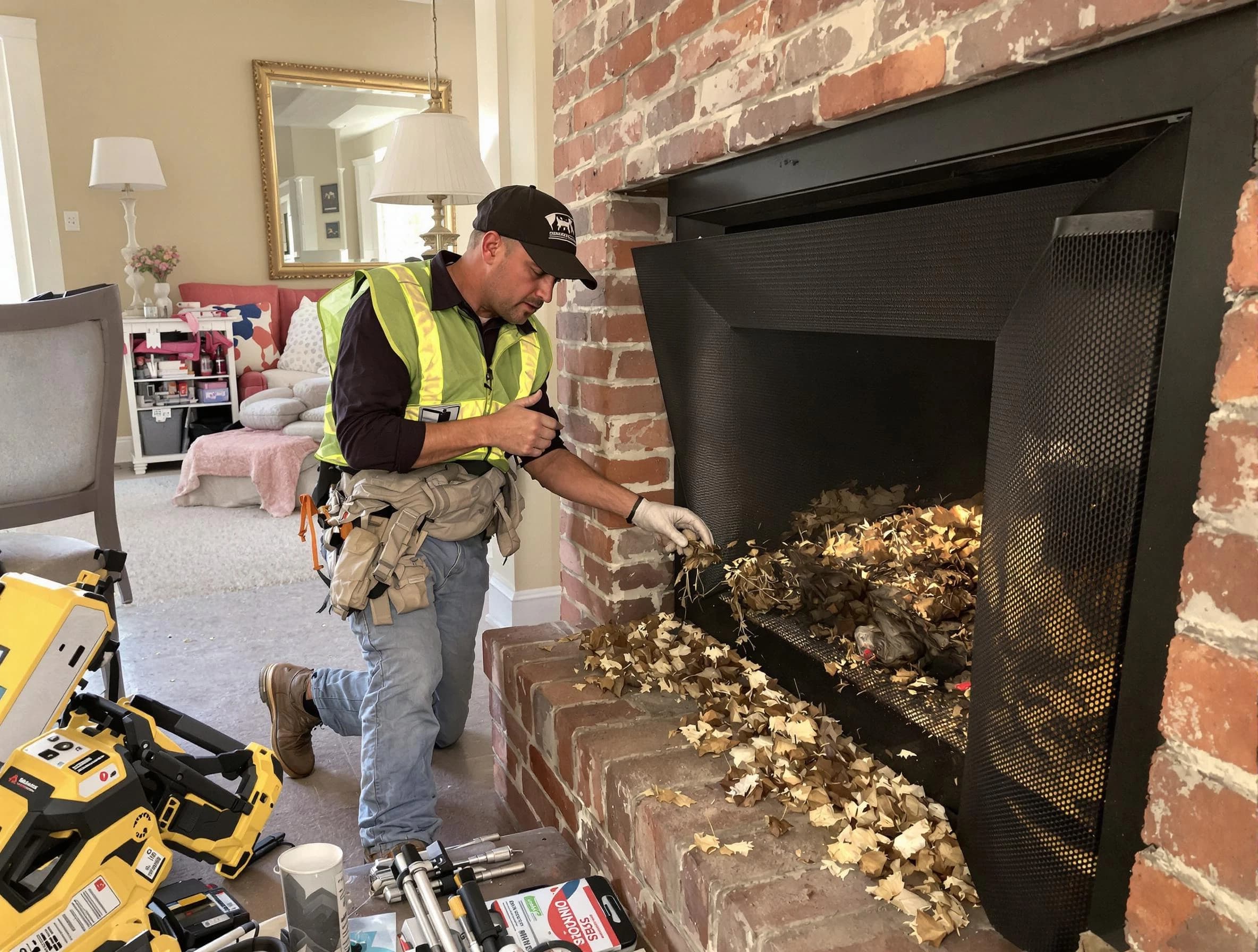 Safe screening installation by Melrose Chimney Sweep in Melrose, MA