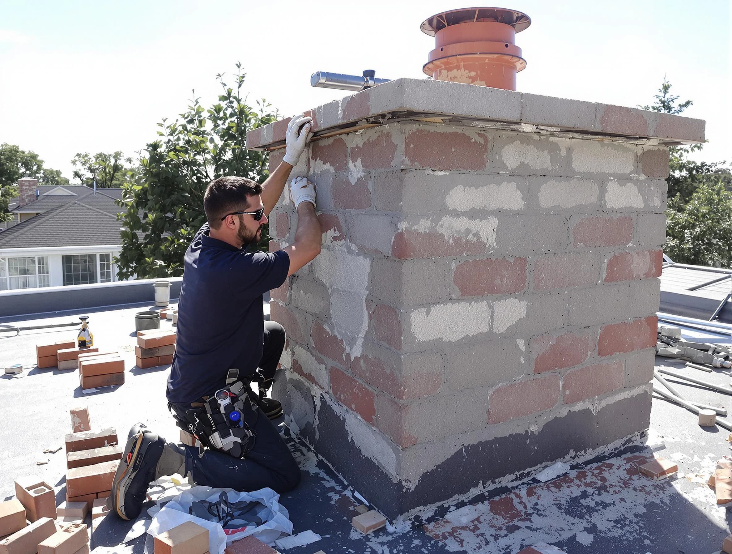 Advanced chimney repair process by Melrose Chimney Sweep in Melrose, MA