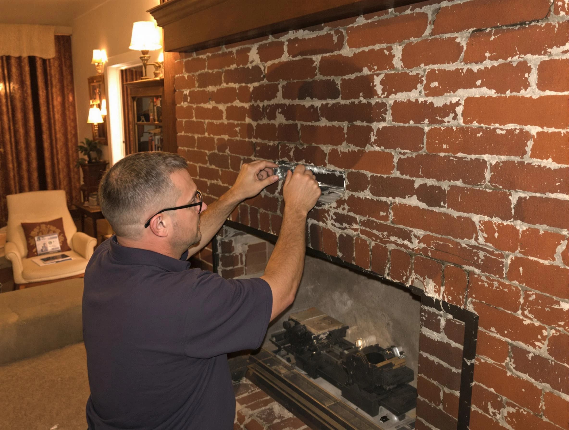 Melrose Chimney Sweep expert fixing a fireplace in Melrose, MA