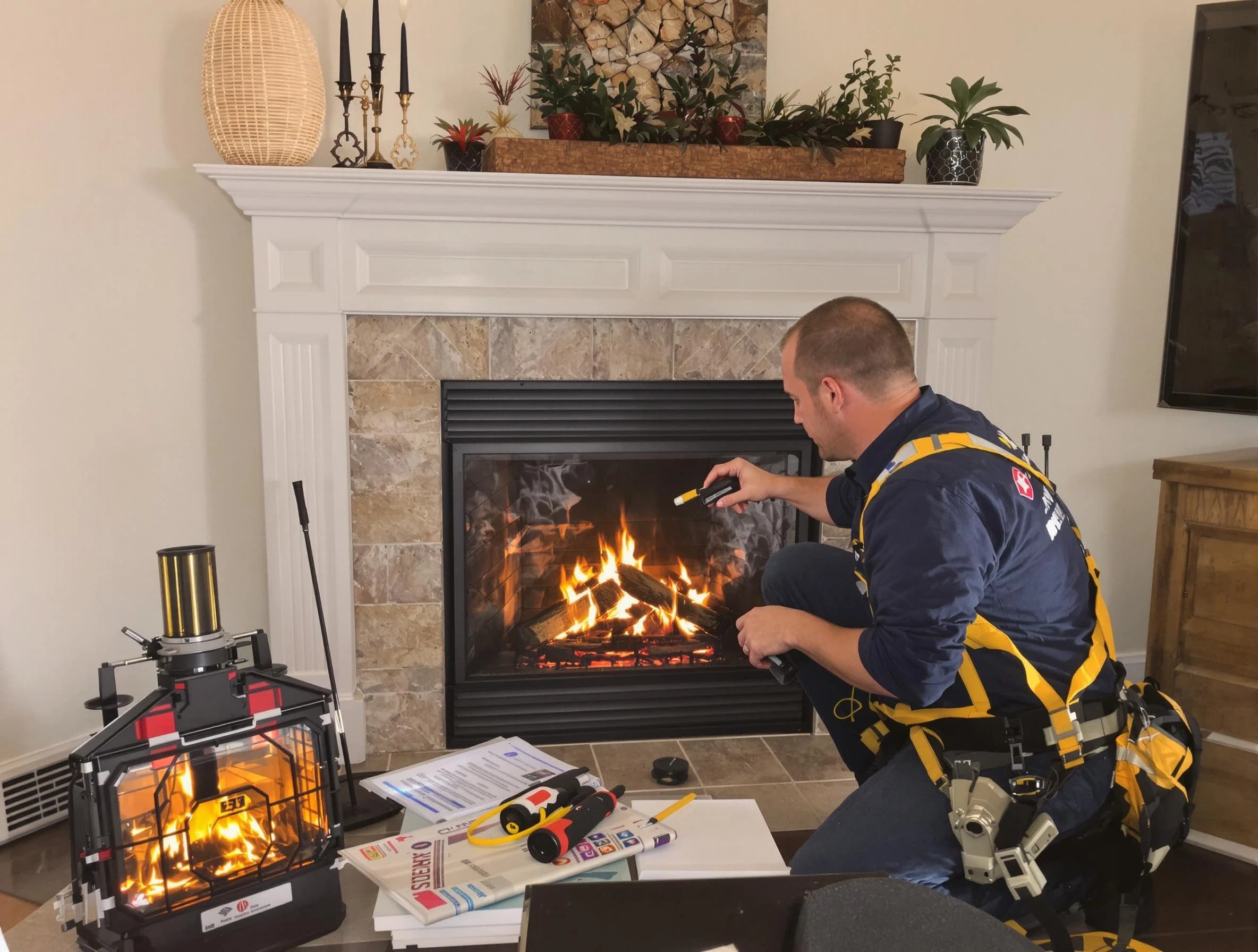 Safety-focused fireplace inspection by Melrose Chimney Sweep in Melrose, MA