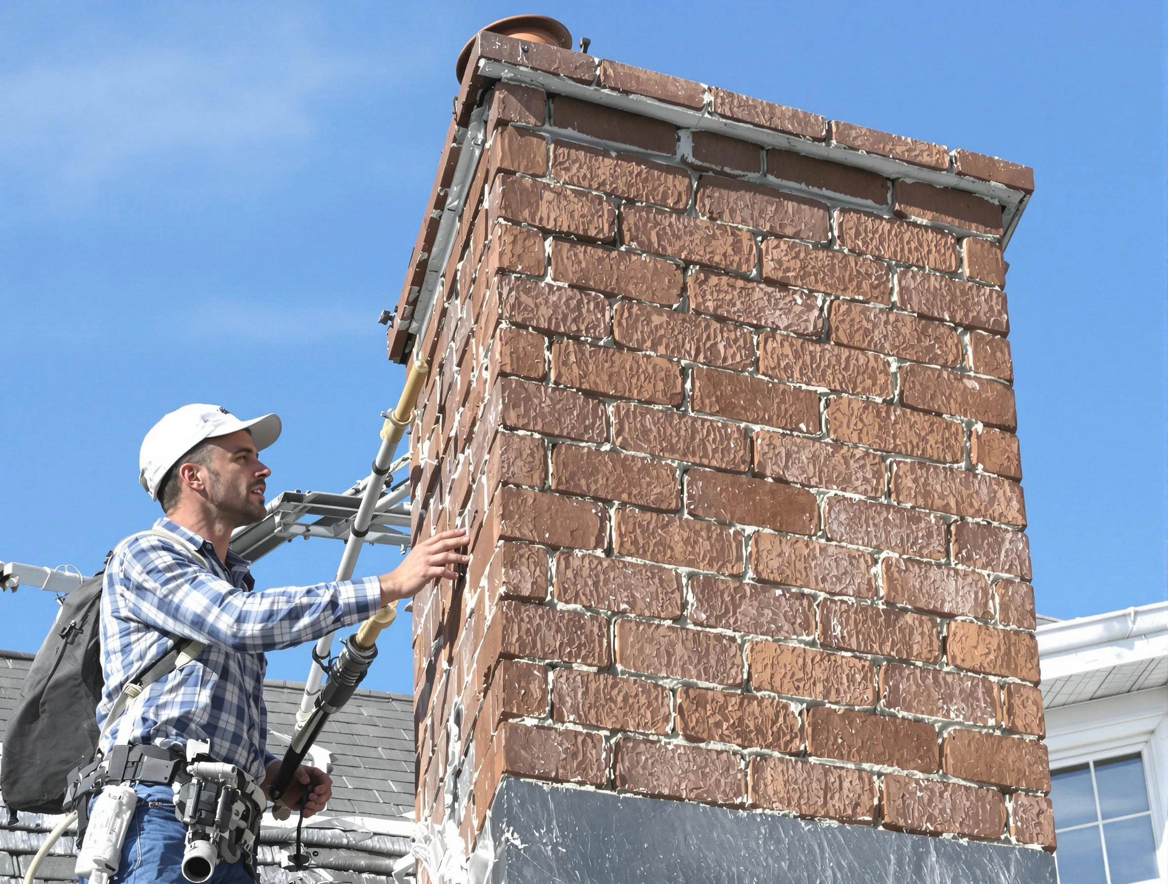 Brickwork for a chimney rebuild by Melrose Chimney Sweep in Melrose, MA
