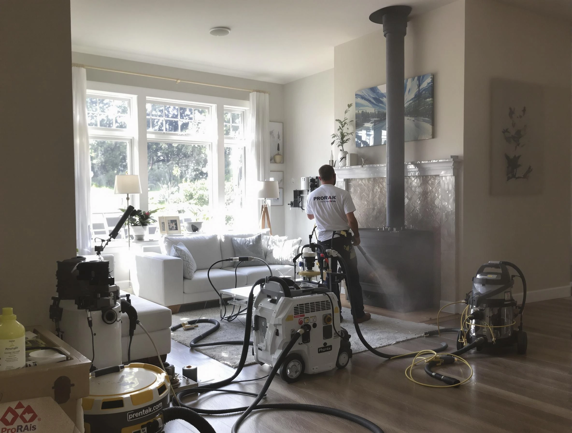 Soot removal service by Melrose Chimney Sweep for a fireplace in Melrose, MA
